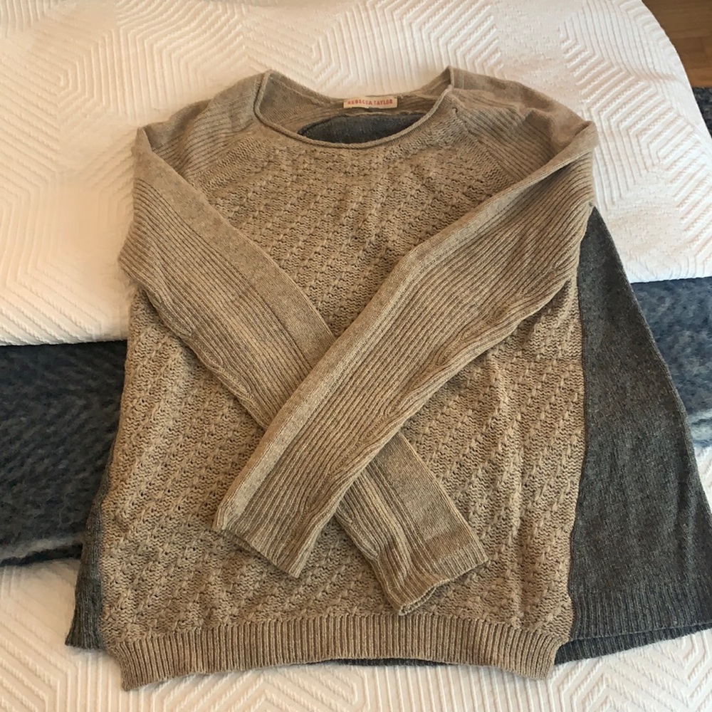 Rebecca Taylor mixed knit sweater